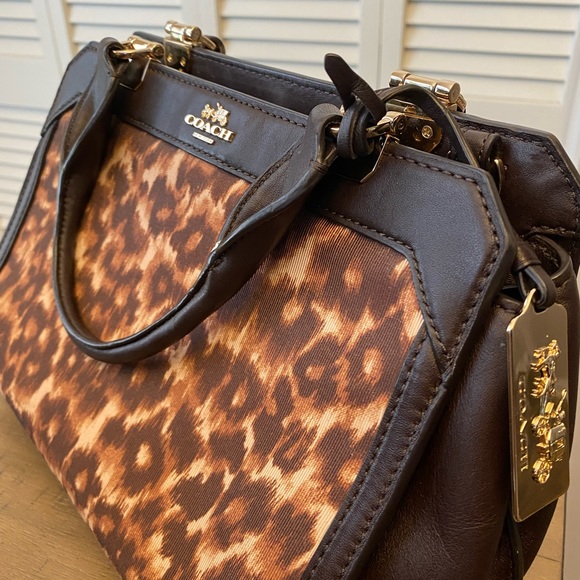 Coach Madison Mini Lexington Carryall in Ocelot Leopard Print - Picture 2 of 4